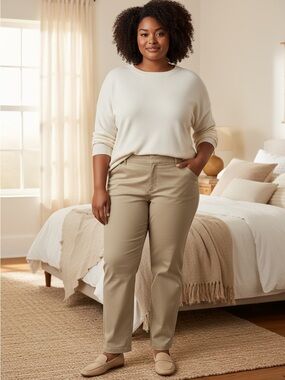 Old Navy Straight-Leg Pants in Khaki/Tan